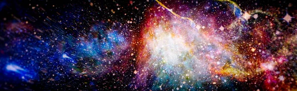 深宇宙の星雲や輝く星を背景にした天文学のグラフィックデザイン 抽象的なイメージ Nasaによって提供されたこの画像の要素 — ストック写真