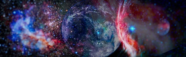 Galaxie Avec Étoile Poussière Spatiale Dans Univers Ciel Nocturne Profond — Photo