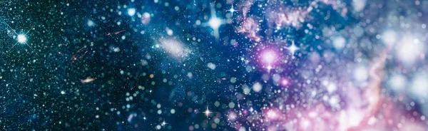 Galassia Con Stelle Polvere Spaziale Nell Universo Profondo Cielo Notturno — Foto Stock