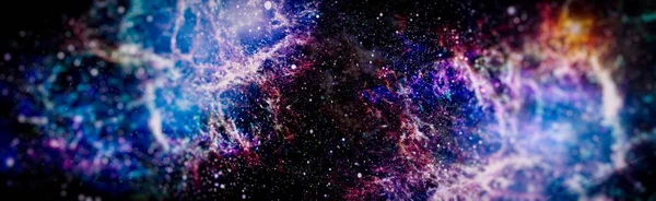 Nebulosa Noite Céu Estrelado Cores Arco Íris Espaço Exterior Multicolorido — Fotografia de Stock