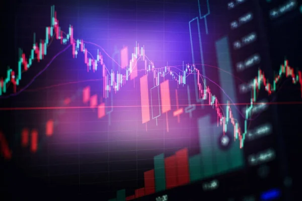 Bilgi tabloları üzerinde iş analizi. İşadamı, Altın Piyasası, Eski Pazar ve Ticaret Piyasası için yatırım grafikleri analizi üzerinde çalışıyor .