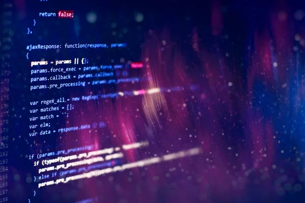 Abstract Computer Script Code Programming Code Screen Software Developer Software — Stock Photo, Image