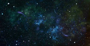 Derin uzayda nebula ve kozmik toz, kozmik gaz kümeleri ve takımyıldızları.