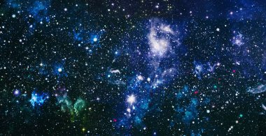 Derin uzayda nebula ve kozmik toz, kozmik gaz kümeleri ve takımyıldızları.