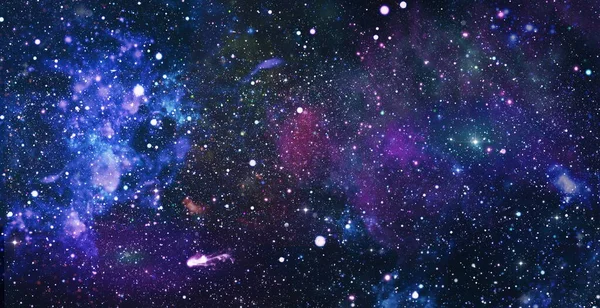 Rymdscen Med Stjärnor Galaxen Panorama Universum Fyllt Med Stjärnor Nebulosa — Stockfoto