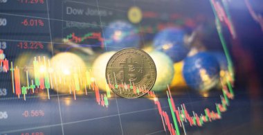 Çizelgeleri ve bitcoin parası olan bir yatırım platformu. Bitcoin BTC Kripto Para Birimi. Borsa Konsepti.