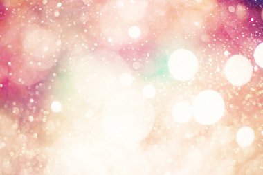 Doğal Bokeh ve parlak altın ışık şenlikli arka plan. Vintage sihirli arka plan rengi ile