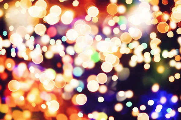 Festive Background With Natural Bokeh And Bright Golden Lights. Vintage Magic Background With Color — Stock Photo, Image