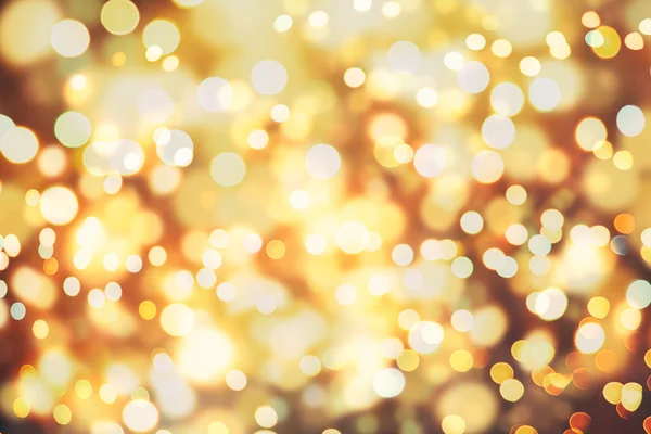 Festive Background With Natural Bokeh And Bright Golden Lights. Vintage Magic Background With Color — Stock Photo, Image