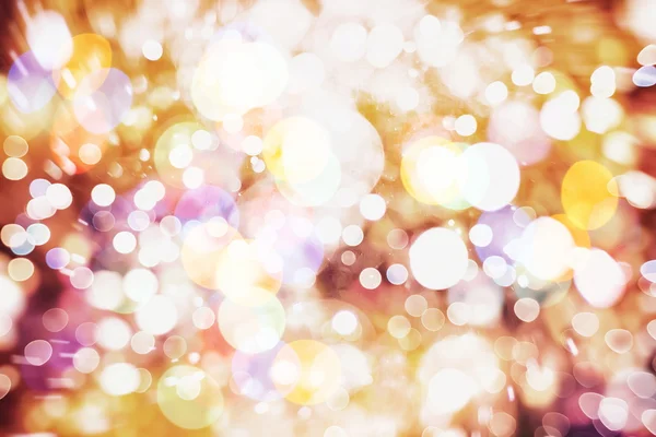 Festive Background With Natural Bokeh And Bright Golden Lights. Vintage Magic Background With Color — Stock Photo, Image