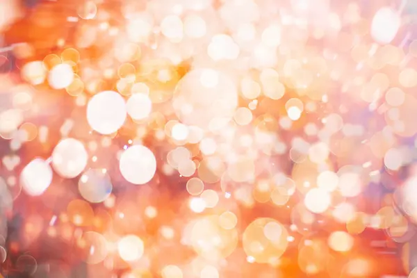 Festive Background With Natural Bokeh And Bright Golden Lights. Vintage Magic Background With Color — Stock Photo, Image