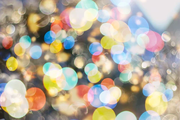 Festive Background With Natural Bokeh And Bright Golden Lights. Vintage Magic Background With Color — Stock Photo, Image