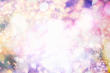 Bokeh ışıkları ve yıldız desenli şenlikli soyut arkaplan