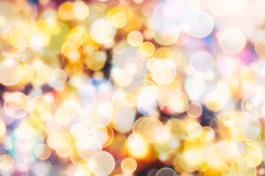 Bokeh ışıkları ve yıldız desenli şenlikli soyut arkaplan