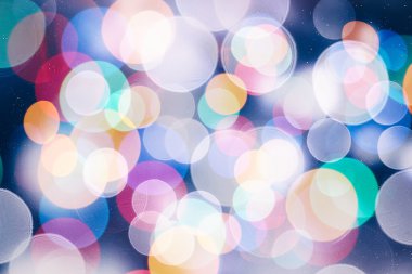Bokeh ışıkları ve yıldız desenli şenlikli soyut arkaplan