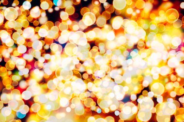 Bokeh ışıkları ve yıldız desenli şenlikli soyut arkaplan