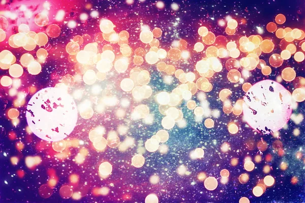 Festive elegant abstract background with bokeh lights and stars Texture — Stock Photo, Image