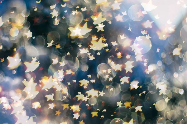 Fondo abstracto elegante festivo con luces bokeh y textura de estrellas — Foto de Stock