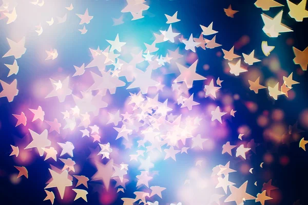 Fundo abstrato elegante festivo com luzes bokeh e textura de estrelas — Fotografia de Stock