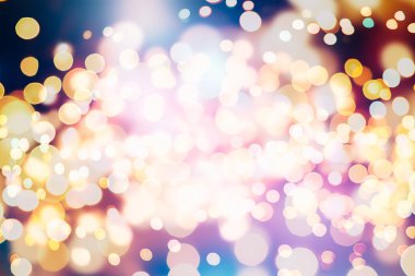 Bokeh ışıkları ve yıldız desenli şenlikli soyut arkaplan