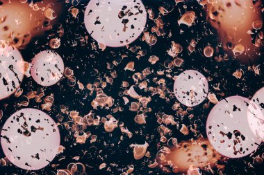 Bokeh ışıkları ve yıldız desenli şenlikli soyut arkaplan