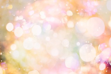 Bokeh ışıkları ve yıldız desenli şenlikli soyut arkaplan