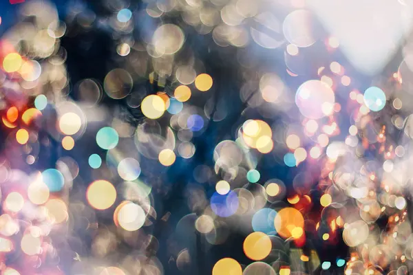 Elegante sfondo astratto con bokeh luci sfocate — Foto Stock