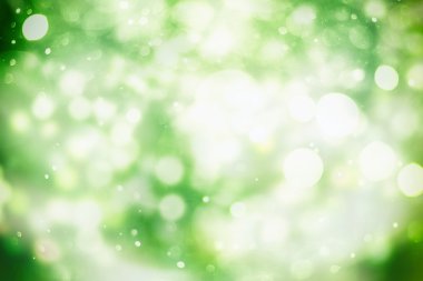 Doğal Bokeh ve parlak altın ışık şenlikli arka plan. Vintage sihirli arka plan rengi ile