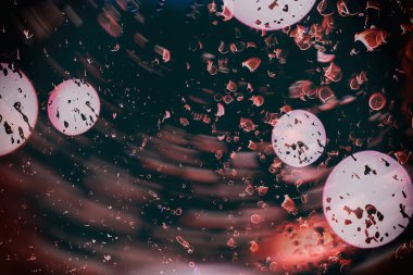 Doğal Bokeh ve parlak altın ışık şenlikli arka plan. Vintage sihirli arka plan rengi ile