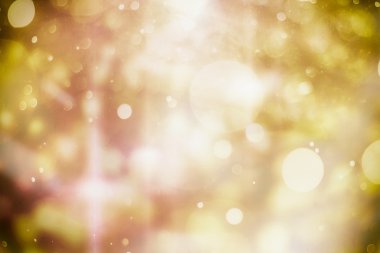 Bokeh ışıkları ve yıldız desenli şenlikli soyut arkaplan