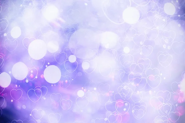 Festive Valentines elegante fundo abstrato com luzes bokeh e estrelas — Fotografia de Stock