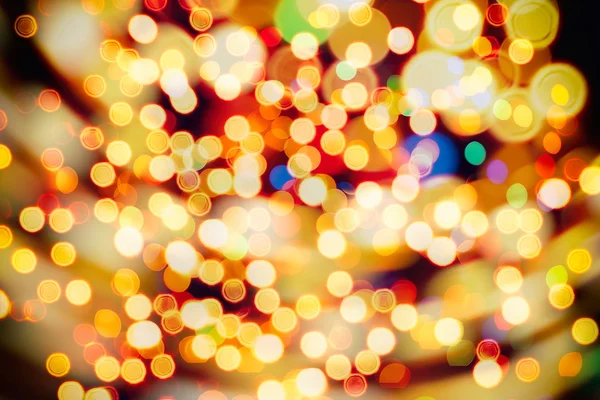 Festive Background With Natural Bokeh And Bright Golden Lights. Vintage Magic Background With Color — Stock Photo, Image