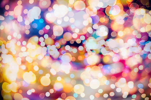 Festive Background With Natural Bokeh And Bright Golden Lights. Vintage Magic Background With Color — Stock Photo, Image