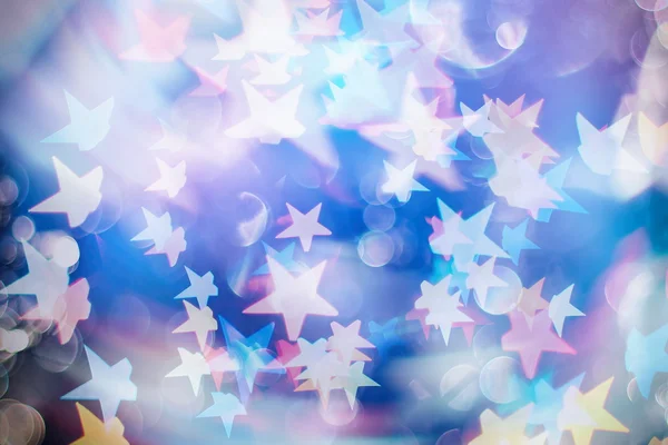 Fondo abstracto elegante festivo con luces bokeh y textura de estrellas —  Fotos de Stock