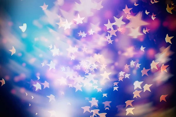 Fondo abstracto elegante festivo con luces bokeh y textura de estrellas —  Fotos de Stock