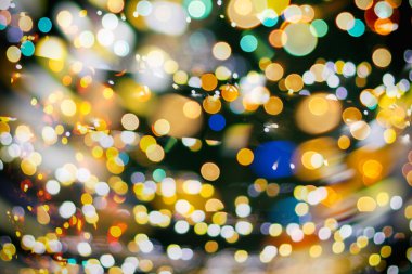 Bokeh ışıkları ve yıldız desenli şenlikli soyut arkaplan