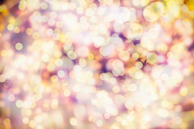 Bokeh ışıkları ve yıldız desenli şenlikli soyut arkaplan