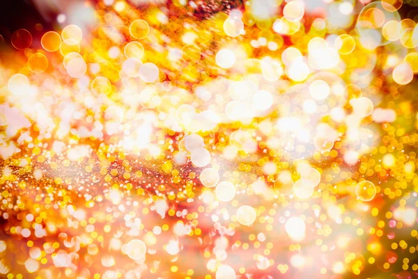 Fête de fond avec Bokeh naturel et lumières dorées lumineuses. Vintage fond magique avec couleur — Photo