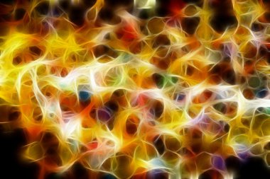 Bokeh ışıkları ve yıldız desenli şenlikli soyut arkaplan