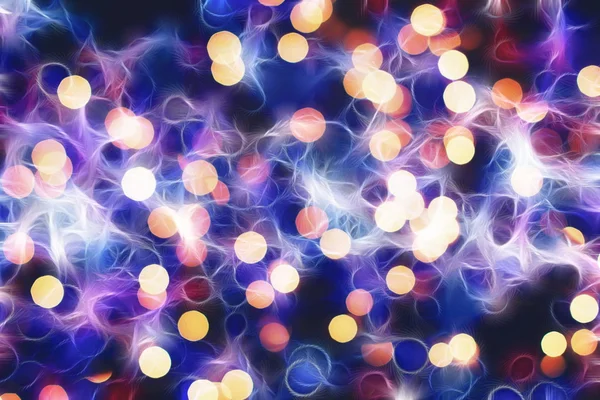 Festive elegant abstract background with bokeh lights and stars Texture — Stock Photo, Image