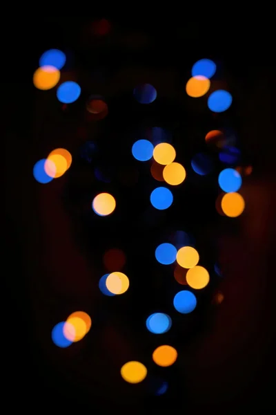 Christmas background with bokeh lights — Stock Photo, Image