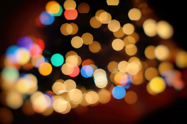 Jul bakgrund med bokeh lampor — Stockfoto