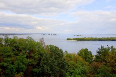 nehir, dağ, orman, hava, manzara, doğa,