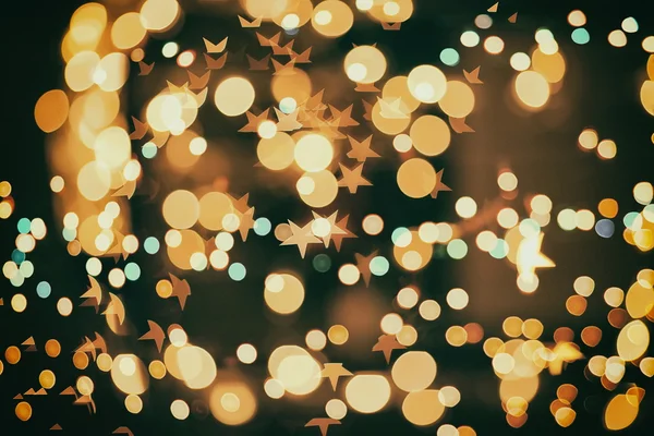 Fond de Noël avec des lumières bokeh — Photo