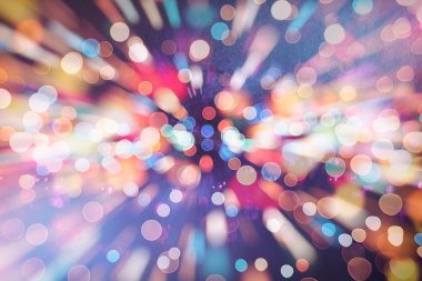 Bokeh ışıkları ve yıldız desenli şenlikli soyut arkaplan