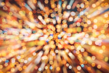 Bokeh ışıkları ve yıldız desenli şenlikli soyut arkaplan