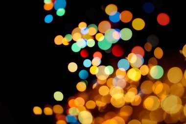 Renkli ışık çemberleri soyut arkaplan 