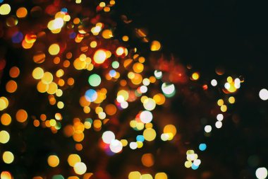 Renkli ışık çemberleri soyut arkaplan 