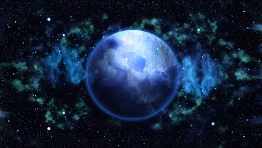 yıldız ile karanlık derin uzay arka plan.