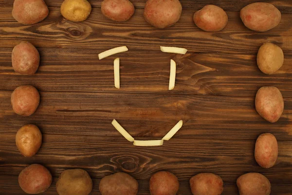 Çerçeve ahşap doku patates